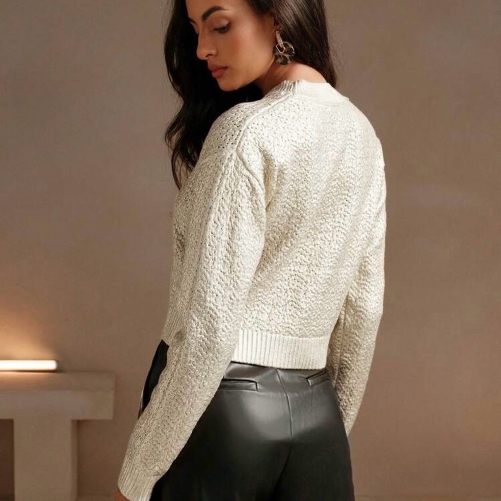 Silver Textured Sweater